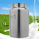 Stainless Steel Milk Can, 304 Stainless Steel Pail 20Gal Milk Can with Sealed Lid, 76L Hanging Lid Metal Milk Jug Bucket for Oil Tea Wine by CozyNest Decor