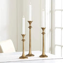 Iron Taper Candle Holder - Set of 3 Decorative Candle Stand - Candlestick Holder for Wedding, Dinning, Party - Antique Brass by CozyNest Decor