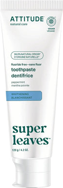 Attitude Fluoride-Free Whitening Toothpaste, Peppermint Flavor, Vegan & Cruelty-Free, Sugar-Free, Plant & Mineral-Based Ingredients, Clean Oral Care, 4.2 Oz by CozyNest Decor