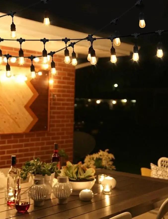 Svater Outdoor String Lights 200 FT, E26 Socket, 64pc S14 Shatterpoof Bulbs, 1 Watt Dimmable 2700K Warm White, IP65 Waterproof Commercial Grade Patio Light (4 Pack X 50FT), photo 6 of 7