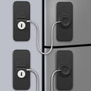 AOSITE Mini Fridge Locks for Kids No Drill Refrigerator Locks for Adults Cupboard Lock Child Safety Locks for Cabinets Drawer Locks Freezer Lock Baby Proofing (Black, 2) by TinyTreasures Baby Boutique