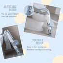 Potty Training Toilet Chair Seat with Step Stool Ladder for Kids and Toddler Boys Girls - Foldable Height Adjustable Children Toilet Training Seat with Safe Handles & Anti-Slip Pads, White-Grey by TinyTreasures Baby Boutique
