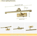 Battery Operated Picture Light with Remote and Timer, Wireless Art Lights for Paintings Brass Rechargeable Gallery Light Dimmable Artwork Lighting for Canvas, Portrait 16'' Inch Warm White by CozyNest Decor