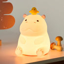 Hippo Night Light, Cute Silicone Squishy LED Lamp, Dimmable Nursery Nightlight, Rechargeable Bedside Table Lamp with Touch Sensor, Gifts for Bedrooms,Living Room,Breastfeeding by TinyTreasures Baby Boutique