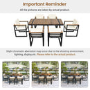 7 Pieces Outdoor Dining Set Patio Dining Table And Chair Set With And Removable Cushions For Patio by Unique Piece Furniture