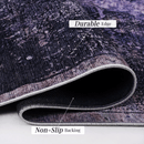 Maval Anthracite Washable Area Rug 6x9