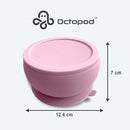 Octopod Silicone Baby Suction Bowl W/Lid - Toddler & Baby Bowls, Baby Food Containers, Spill Proof Bowls For Toddlers, Suction Baby Bowls W/Lids, Food Grade Silicone Bowls For Babies (Lavander Pink) by TinyTreasures Baby Boutique