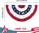 3 x 6 Ft American Pleated Fan Flag, USA Patriotic Half Fan Bunting Flag, 4th of July Decorations Flags (Set of 3) by GreenHaven Gardens