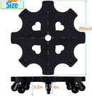 20 Inch Plant Caddy with Wheels 700lbs Heavy Duty Outdoor,Indoor Rolling Plant Stand with 3inch Casters Black Heart Shaped Plant Dolly Large Potted Planter Cart for Big Flowerpots Plants Pots by GreenHaven Gardens