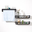 AZSKY Classic Nursery Book Shelves Black Wooden Floating Shelves Wall Bookshelf for Bathroom Decor Kitchen Spice Rack Organizer Kids Room 24 Inch Set of 3 by TinyTreasures Baby Boutique