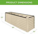 Best Choice Products 8x2x2ft Outdoor Metal Raised Garden Bed, Rectangular Deep Root Planter Box for Vegetables, Flowers, Herbs, and Succulents w/ 239 Gallon Capacity - Beige by GreenHaven Gardens
