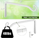 FEED GARDEN Hanging Plant Bracket 10 Inch 2 Pack, Hand-Forged Plant Hanger for Hanging Bird Feeders, Wind Chimes, Flower Baskets, Lanterns, Indoor/Outdoor Use, White by GreenHaven Gardens