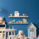 AZSKY 2pc 36in Natural Wood Floating Shelves, Country Rustic Style Wall Shelves for Kids Books, Photo Picture Ledge, Nursery Decor by CozyNest Decor