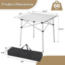 Athena Collection Foldable Camping Table, 28" Small Aluminum Outdoor Folding Camp Table with Roll Up Tabletop and Carry Bag, Lightweight and Portable for Outdoor Camping Picnic Grilling, Silver by GreenHaven Gardens