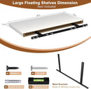 12 Inch Deep Floating Shelves for Wall 2 Pack White Floating Shelves Large Storage Space Wall Mount Shelf for Living Room Kitchen Bathroom 36" W x 12" D x 1.2" White by CozyNest Decor
