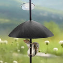 Bird Feeder,91in 4 Hook Bird Feeder Pole with Squirrel Baffle,Bath and Mesh Tray,Steel Multi-Feeder Kit Stand for Attracting Wild Birds, Easy Assembly for Courtyards (Weld, Black 91IN) by GreenHaven Gardens