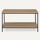 Amazon Basics Rectangular Coffee Table with Bottom Shelf, Living Room Center Table, Wooden, 19.9" D x 31.5" W x 16.5" H by CozyNest Decor