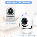 HelloBaby Video Baby Monitor with Remote Camera Pan-Tilt-Zoom, 3.2'' Color LCD Screen, Infrared Night Vision, Temperature Display, Lullaby, Two Way Audio by TinyTreasures Baby Boutique