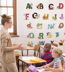 DEKOSH Animal Alphabet Kids Wall Decals - Peel & Stick Educational Baby Stickers for Playroom, Classroom Decoration by TinyTreasures Baby Boutique