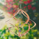 Red Carpet Studios 31042 Cosmix Wind Spinner Double Helix, Copper W/Heart Crystal, 14 Inch by GreenHaven Gardens