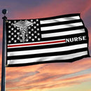 FLAGWIX American Flag-Nurse Flag Thin Red Line Nurse Grommet Flag TRN1388GFv1, 3x5 ft., No Flag Pole Rings-USA Heavy Duty Flags Canvas Cotton-Durable Indoor Outdoor Flag by GreenHaven Gardens