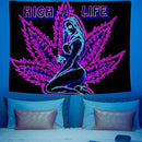 ADDWel Blacklight Tapestry for Bedroom, Tapestry Glow In The Dark, UV Reactive Black Light Posters Wall Hanging for Bedroom Dorm Living Room Backdrop Decor by CozyNest Decor