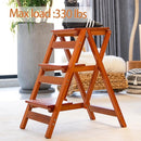 Wooden Step Stool for Adults/Folding stools Wood Step Ladder/Lightweight Step Stool/Folding Step Stool, Portable Ladder, Anti-Slip Ladder,high Chair,Step Chair by TinyTreasures Baby Boutique