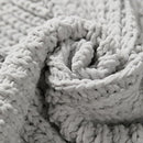 Amélie Home Chenille Knit Throw Blanket for Couch, Chevron Texture Decorative Soft Blanket for Sofa, Bed & Chair, 60"x80", Light Grey by CozyNest Decor