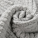 Amélie Home Chenille Knit Throw Blanket for Couch, Chevron Texture Decorative Soft Blanket for Sofa, Bed & Chair, 50"x60", Light Grey by CozyNest Decor