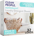 The Clean People Laundry Detergent Sheets - Laundry Soap - Ultra Concentrated, Recyclable Packaging, Stain Fighting - Peppermint, 32 Pack by CozyNest Decor