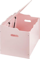 Amazon Basics Kids Toy Box, Wooden Organizer Storage Chest, Pink, 30" x 18" x 19" by CozyNest Decor