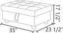 Ottoman Rectangular Storage Ottoman Bench, Flannel Footrest Stool Footstool with Lid for Living Room, Bedroom, Entryway, Light Blue, 34"x22.8"x17.5" by CozyNest Decor