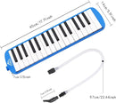EastRock 32 Key Melodica Instrument Keyboard Soprano Piano Style with Mouthpiece Tube Sets and Carrying Bag for Beginners Adults Gift Blue by TinyTreasures Baby Boutique