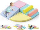Lischwert Foam Climbing Blocks for Toddlers 1-3, 6pcs Soft Play Set with Crawling Exploration Toys, Indoor Outdoor Infant Safe Blocks for Baby Gym Toddler Playground by TinyTreasures Baby Boutique