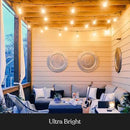 Brightech Ambience Pro Incandescent Outdoor String Lights - Commercial Grade Waterproof Patio Lights with 48 Ft Dimmable Edison Bulbs, Porch String Lights for Patio, Backyard - 15 Bulbs 11W by CozyNest Decor
