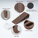 JQK Rubber Door Stopper Wedge, Bronze 2 Pack Soft TPR Premium Door Stops for Bottom of Heavy Duty Door on Tile, Concrete, Carpet, Wooden Floor, DSB61-ORB-P2 by TinyTreasures Baby Boutique