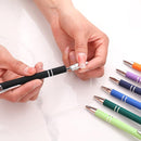 Ballpoint Pen with Stylus Tip, Soft Touch Click Pen, 2 in 1 Metal Pens, Medium Point(Black refills - 20 pcs)… by TinyTreasures Baby Boutique