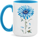 Adorable Gerbera Daisy Flower Mug, Customized Flower Themed Cup With Name, Novelty Daisy Flower Accent Mug 11oz 15oz, Custom Daisy Lover Coffee Cup, Personalized Flower Mug For Birthday by CozyNest Decor