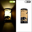 Black Wall Sconces,Bear Metal Yellow Parchment Rustic Wall Sconces,Farmhouse E26 Base Hallway Wall Light Fixtures,Industrial Wall Mount Lamp,Indoor Wall Lamps for Living Room,Bedroom,Bedside by CozyNest Decor