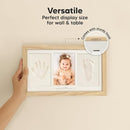 Baby Hand and Footprint Kit - Clay Handprint Keepsake Frame, Newborn Nursery Picture Frame, Personalized New Mom Gifts for Baby Shower & Registry (Ash Wood) by TinyTreasures Baby Boutique