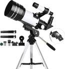 Telescope for Adults & Kids, 70mm Aperture 300mm Refractor Telescope, Portable Travel Refractor Telescopes for Astronomy Beginners with Tripod, Phone Adapter by TinyTreasures Baby Boutique
