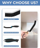 Crevice Cleaning Brushes, Cleaner Scrub Brush Tool for Hard to Reach Tight Space, Home Essentials, Serrated Scrub Brushes, Cleaning Supplies for Shower, Bathroom, Kitchen, Toilet (3, Black) by CozyNest Decor