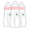 MAM Premium Glass Baby Bottles, Easy Switch Between Breast and Bottle, Feel Good Medium Flow, Newborn Essentials Must Have, 2+ Months, BPA Free, 9oz, Girl, 3 Pack by TinyTreasures Baby Boutique