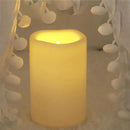 CANDLE CHOICE Extra Large Waterproof Outdoor Flameless Candle D6”xH9” Big Tall Battery Operated Pillar Candle with 6-hour Auto Timer Ivory Plastic Realistic Flickering LED Light for Garden Decorations by GreenHaven Gardens