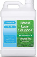 Advanced 16-4-8 Lawn Fertilizer - Liquid Lawn Food Spring & Summer Concentrated Spray - Any Grass Type- Fish and Seaweed Kelp- Balanced NPK - Simple Lawn Solutions (2.5 Gallons) by GreenHaven Gardens
