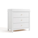 Graco Sasha 3-Drawer Chest with Changing Table Topper (White) – GREENGUARD Gold Certified, Nursery Bedroom Wood Chest with Spacious Storage, Interlocking Drawer System, Pre-Installed Tracks by TinyTreasures Baby Boutique