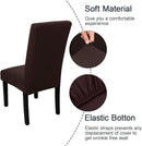 JQinHome 4 Pcs Dining Chair Slipcover,High Stretch Removable Washable Chair Seat Protector Cover for Home Party Hotel Wedding Ceremony (Pack of 4, Coffee) by CozyNest Decor