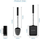Sellemer Toilet Brush and Holder Set - Flexible Toilet Bowl Brush Head with Silicone Bristles, Compact Size for Storage and Organization, Ventilation Slots Base (1 Pack, Black) by CozyNest Decor