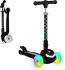 3-Wheel Light-Up Kids Scooter, 20 Different Light Patterns,Three Adjustable Heights,Lean to Steer, Balance Scooter for Ages 3-8 by TinyTreasures Baby Boutique