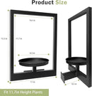 Picture Frame Plant Holder, Wall Mount Plants shelf Indoor Outdoor, Metal Hanging Planters Stand Decor, Window Planter Hanger Shelves, Modern Floating Ornament Rack Art for Home & Garden((Black 2pc)) by GreenHaven Gardens